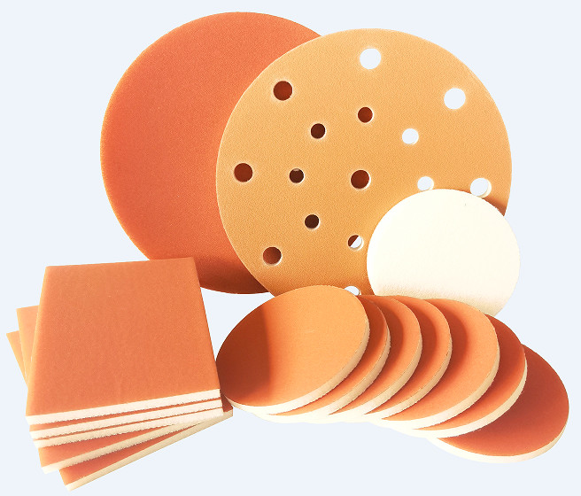 pl139713462 abrasive soft foam sponge pad sanding disc sheet 100x75mm orange purple brown pink